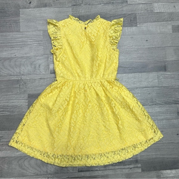 Jenna & Jessie Girls Yellow Lace Dress 5 - Picture 7 of 7